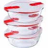 Pārtikas konservēšanas trauks Pyrex Cook & Heat 1,1 L Caurspīdīgs 3 Daudzums
