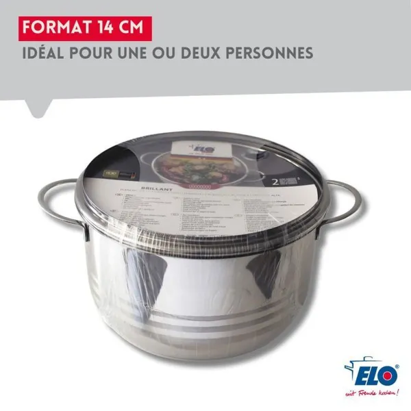 Saucepans Fackelmann Elo Brillant Steel 1,75 L 1,25 L 2 Pieces