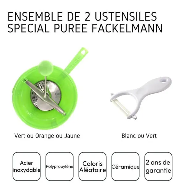 Daržovių žievelė ir trintuvas Fackelmann Vert Keramikinis Nerūdijantis plienas Plastmasinis 20 x 40 x 30 cm 2 Dalys