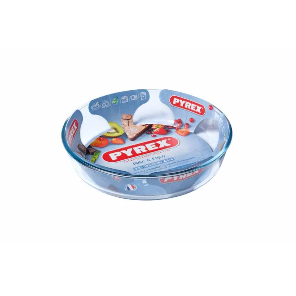 Kūkas Veidne Pyrex Classic Vidrio Ø 26 cm Caurspīdīgs