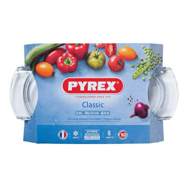 Orkaitės Indas Pyrex 1040712 Balta Skaidrus Grūdintas stiklas 6 L 4,5 g 4,5 L