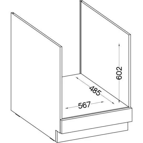 Oven housing Grey 60 x 51,6 x 85 cm