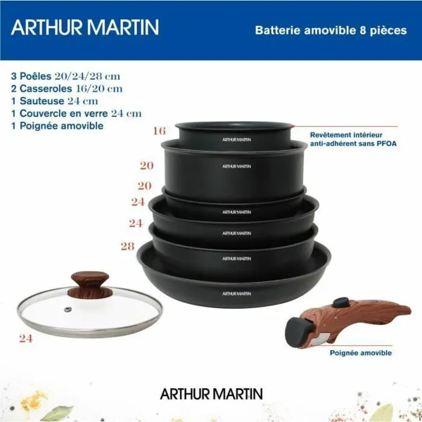 Katlu komplekts Arthur Martin 8 Daudzums