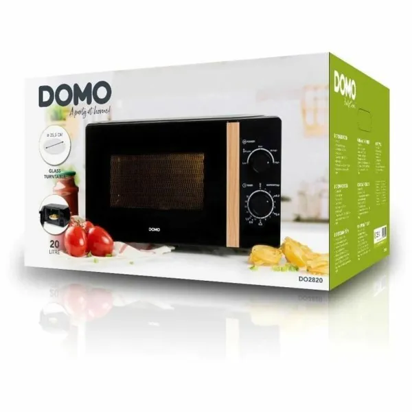 Mikroviļņu Krāsni DOMO Melns 700 W 20 L
