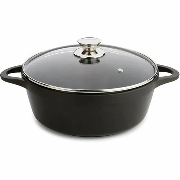Кастрюля с крышкой Valira 4141/25 Чёрный Ø 24 cm
