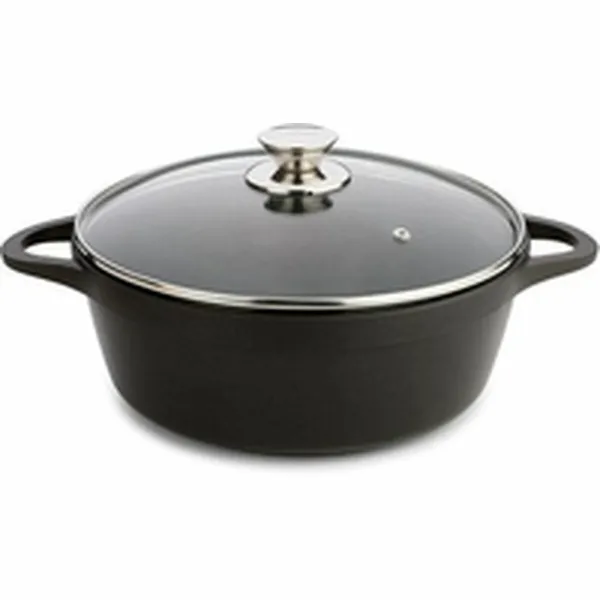 Кастрюля с крышкой Valira 4141/25 Чёрный Ø 24 cm
