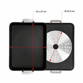 Roasting Tin Valira 4687/25 35 x 27 cm Black Stainless steel Aluminium