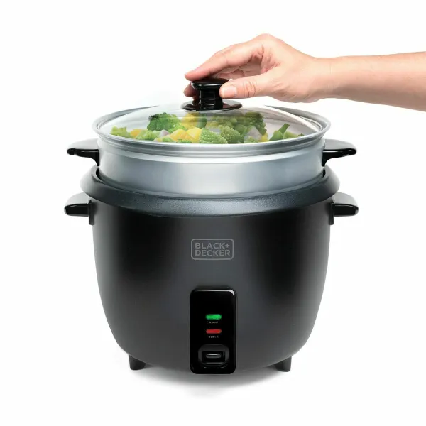 рисоварку Black & Decker BXRC1800E Чёрный 1,8 L Белый Алюминий 700 W