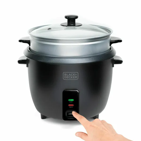рисоварку Black & Decker BXRC1800E Чёрный 1,8 L Белый Алюминий 700 W