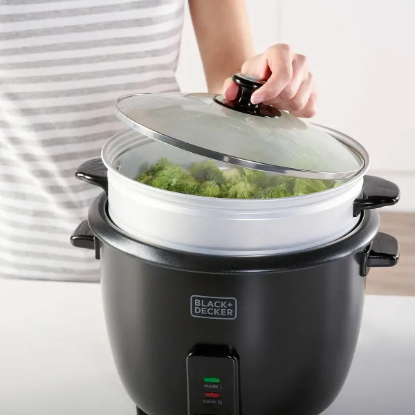рисоварку Black & Decker BXRC1800E Чёрный 1,8 L Белый Алюминий 700 W
