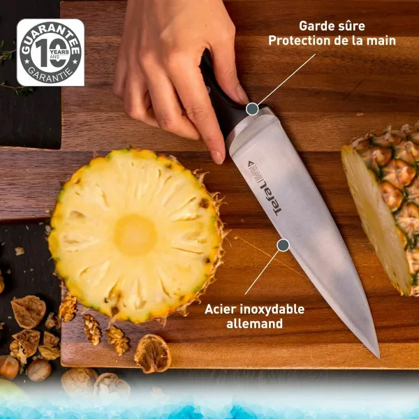 Kitchen Knife Tefal K23207 Black 7" Stainless steel 20 cm
