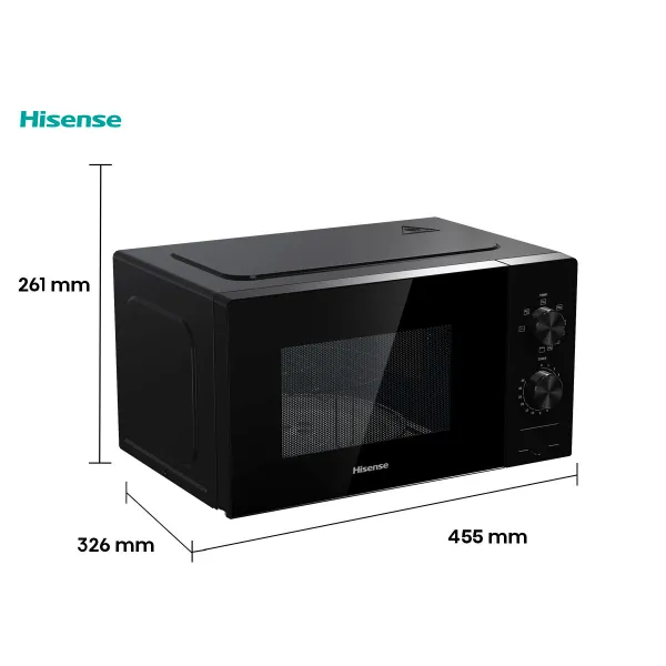 Mikroviļņu Krāsni Hisense H20MOBP1 Melns 700 W 20 L