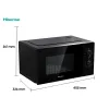 Mikroviļņu Krāsni Hisense H20MOBP1 Melns 700 W 20 L