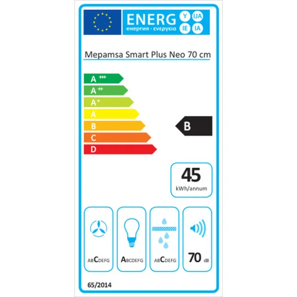 Įprastas gaubtas Mepamsa SMART 70X 70 cm 300 m3/h 125W D