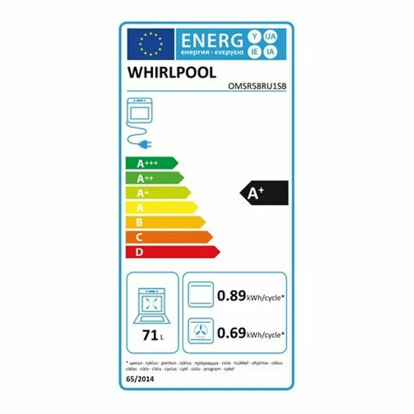 Orkaitė Whirlpool Corporation 71 L