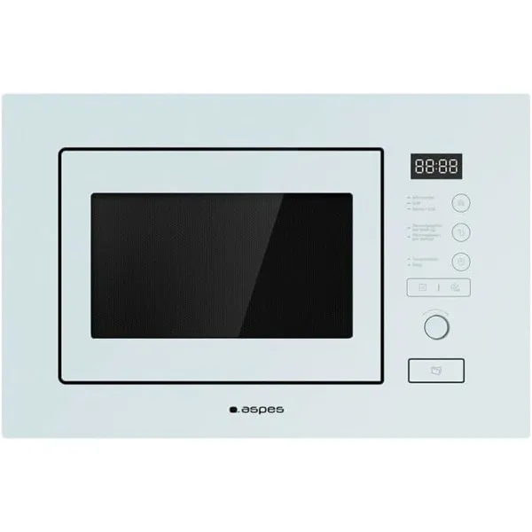 Mikroviļņu Krāsns ar Grilu Aspes AMWI2800DGB Balts 800 W 20 L