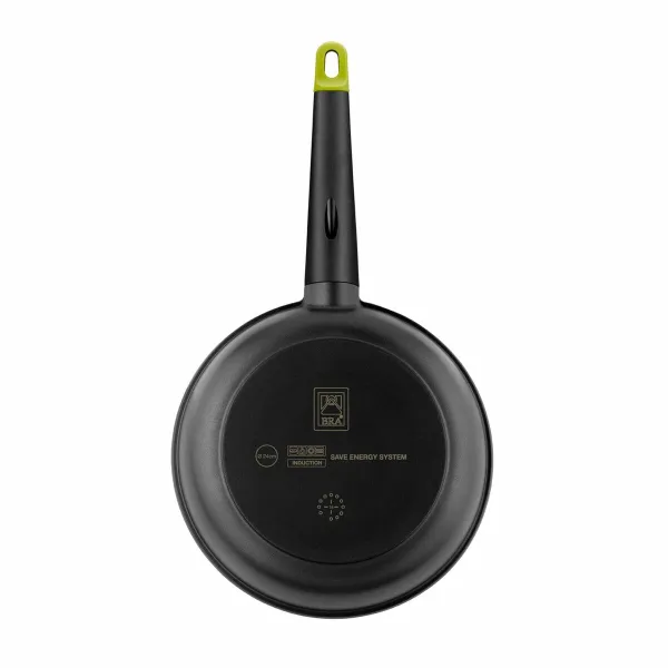Keptuvė BRA FOODIE     24CM Juoda Metalinis Aliuminis Ø 24 cm Ø 20 cm