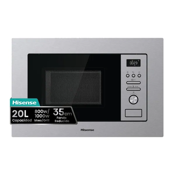 Mikroviļņu Krāsns ar Grilu Hisense BIM320G41X 800 W 20 L Tērauds