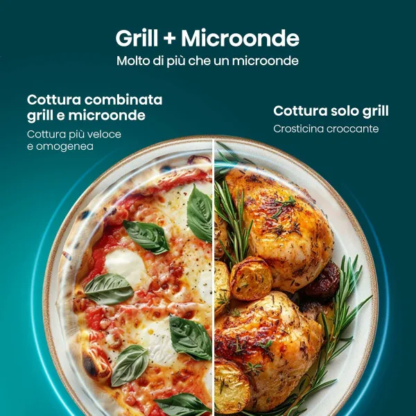 Mikroaaltouuni Grillillä Hisense H23MOBS5HG4 Musta 800 W 23 L