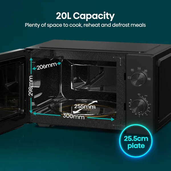 Mikroviļņu Krāsni Hisense H20MOBP1HI Melns 700 W 20 L