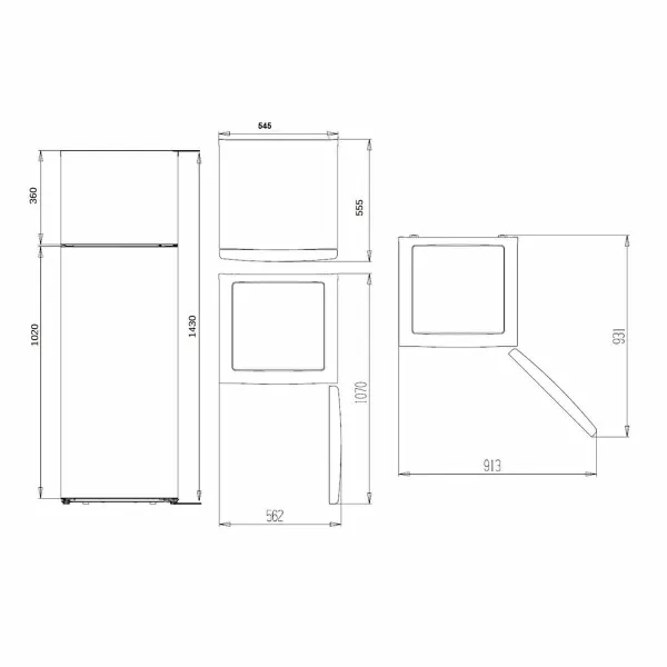 Combined Refrigerator Aspes AF145503E   143 206 L White