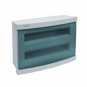 PLASTIC BOX FOR SURFACE MOUNTING 28 WAY - BLUE DOOR