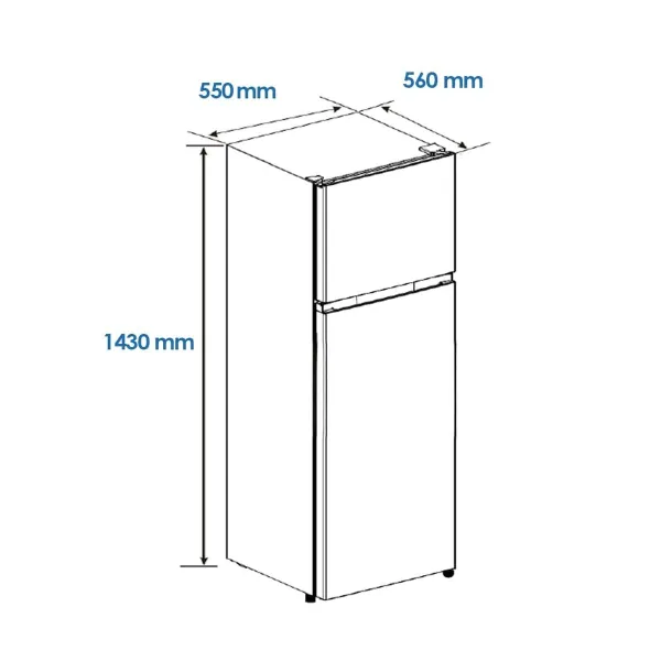 Combined Refrigerator Aspes AF145503EX 143 206 L Steel
