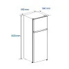 Combined Refrigerator Aspes AF145503EX 143 206 L Steel