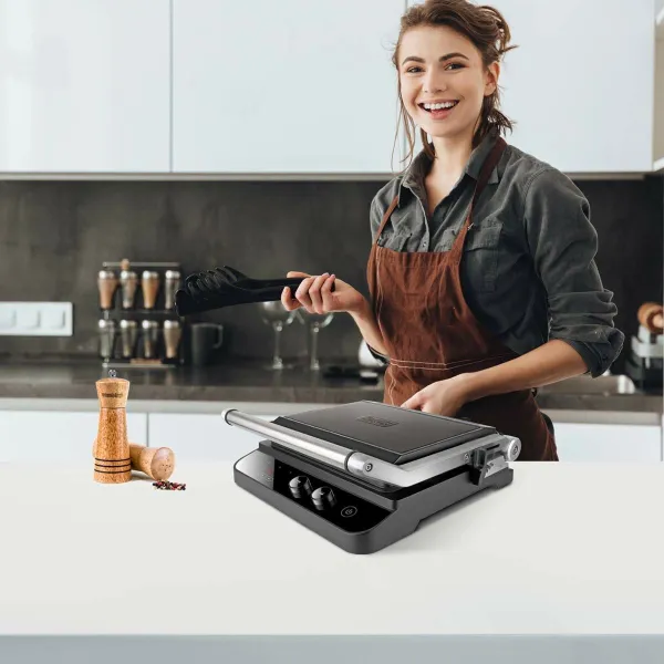 Elektriskos Grilu Black & Decker BXGR2000E Melns 2000 W