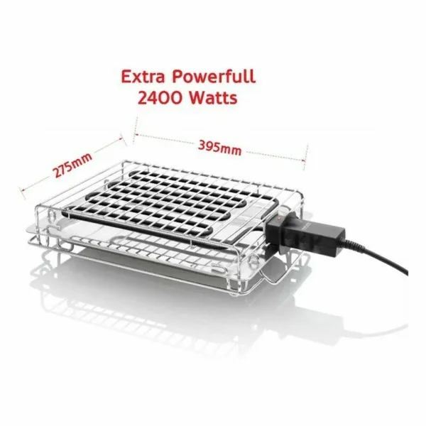 Grill Haeger GR-240.013A 2400W Juoda Spalvotas 2400 W (395 x 275mm)