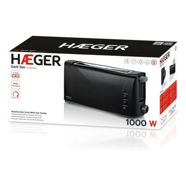 Tosteris Haeger TO-100.007A 1000 W Melns