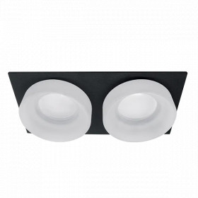 SA-045/2 DOUBLE DOWNLIGHT SQUARE BLACK/WHITE