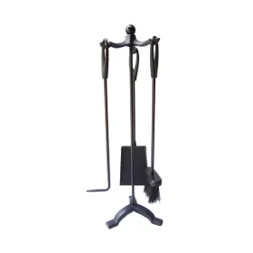 Fireplace Utensils EDM 85752 Black Cast Iron 19 x 59,5 cm (3 Pieces)