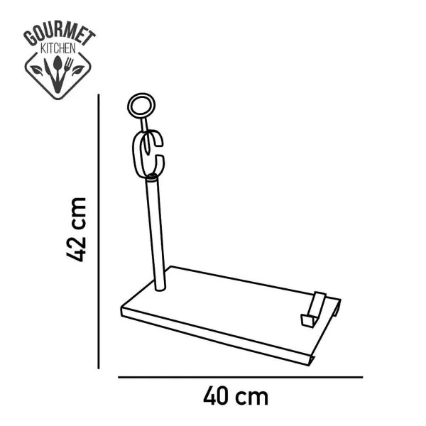 Nerūdijančio plieno kumpio stovas (atrama visai kumpio kojai) EDM Sidabras Metalinis Nerūdijantis plienas Aliuminis 40 x 16,5 x 