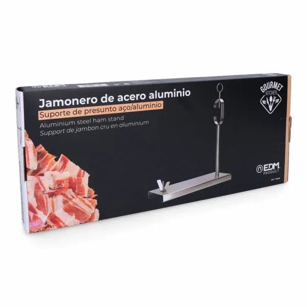 Nerūdijančio plieno kumpio stovas (atrama visai kumpio kojai) EDM Sidabras Metalinis Nerūdijantis plienas Aliuminis 40 x 16,5 x 