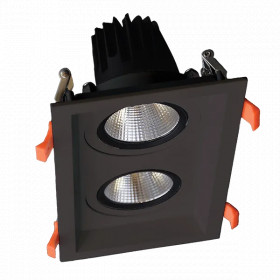 DOUBLE LED MOVABLE SPOT LIGHT 2X30W 230V 4000K BLACK
