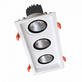 TRIPLE LED MOVABLE SPOT LIGHT 3X30W 230V 4000K WHITE