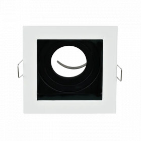 EL-110SQ1 SQ. RECESSED DOWNLIGHT GU10 WHITE &amp BLACK