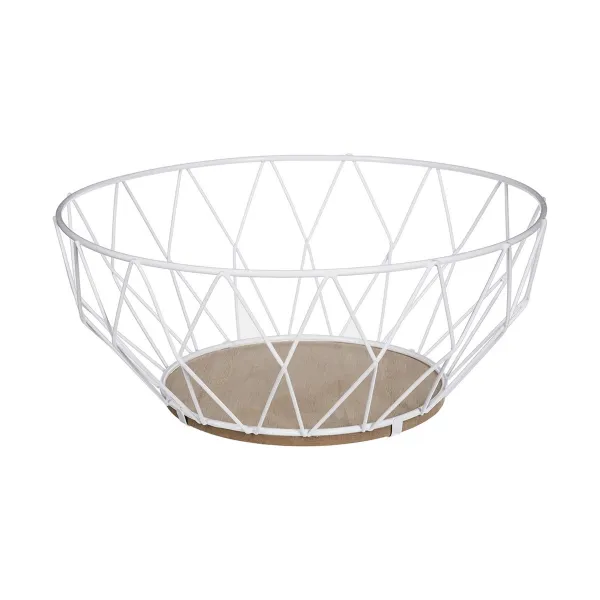 Hedelmäkulho Secret de Gourmet Metalli Valkoinen Ø 28 cm