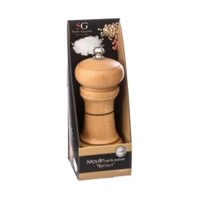 2 in 1 Druskos ir pipirų malūnas Secret de Gourmet Ruda Medžio 14,5 x 5,5 cm
