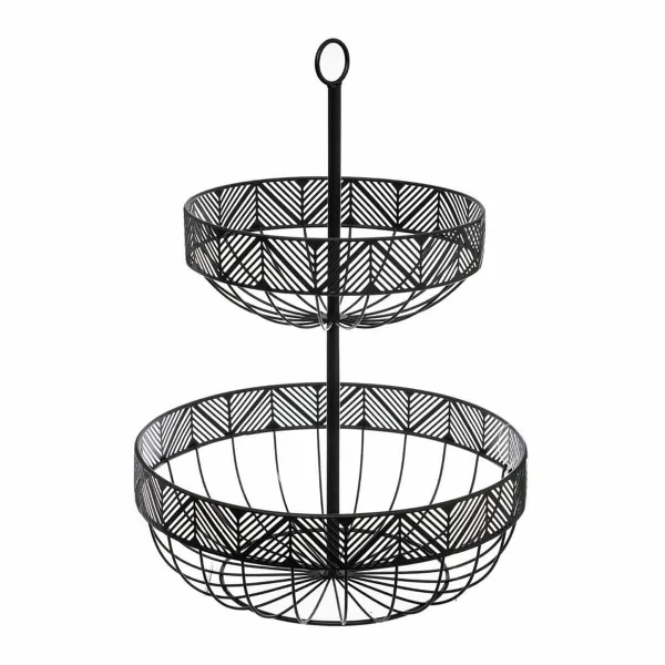 Vaisių dubuo 5five Simply Smart Juoda Metalinis 30 x 30 x 42 cm