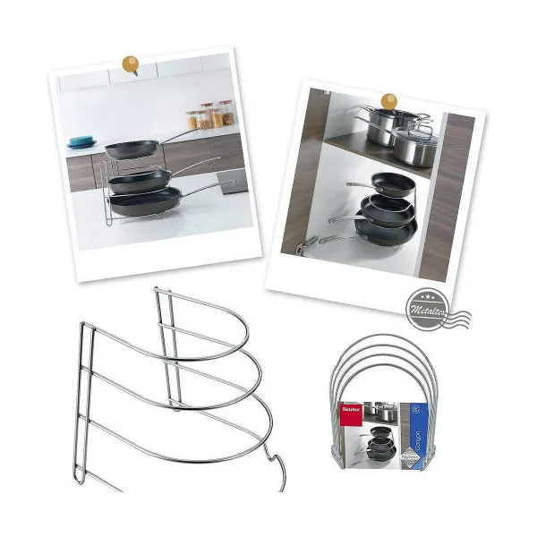 Pannu Organizators Metaltex Canyon Metāls (23 x 27 x 23 cm)