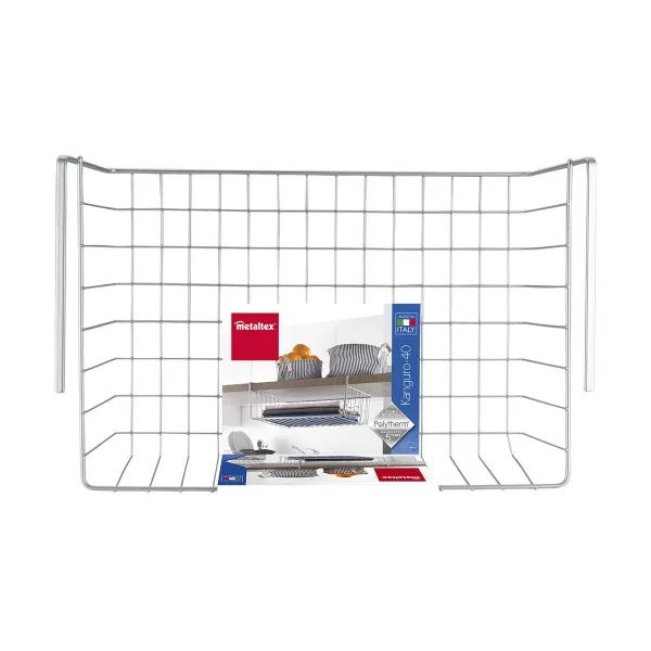 Keittiönkaapin järjestelijä Metaltex Kanguro 40 x 26 x 14 cm Valkoinen Harmaa