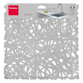 Draining Rack for Kitchen Sink Metaltex PVC Geometric Multicolour 32 x 32 cm