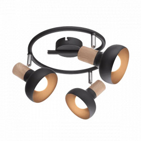 ADDY SPOT 3XE14 BLACK BLACK/WOOD