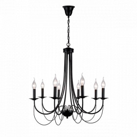 ANGELA CHANDELIER 8XE14 BLACK
