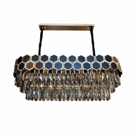 CATHERINE CHANDELIER 19хE14 330x1000mm GOLD/BLACK