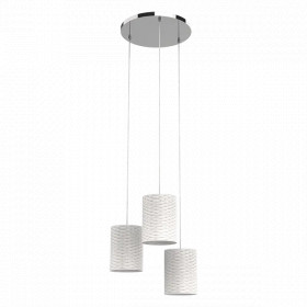 INES PENDANT 3XE14 WHITE/CHROME