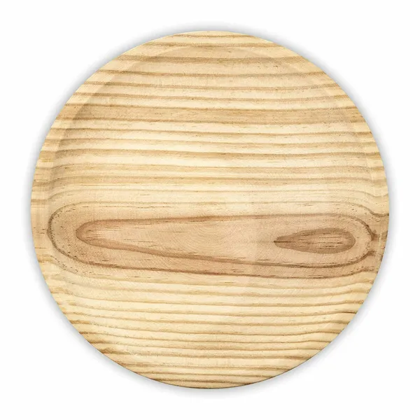 Litteä Lautanen Puu Ø 22 cm Mustekala