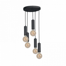 QUINN PENDANT 5XE27 BLACK